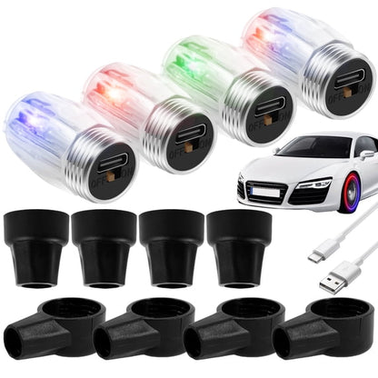 أضواء LED الذكية لصمامات إطارات السيارة – خلي سيارتك تلفت الأنظار بكل حركة