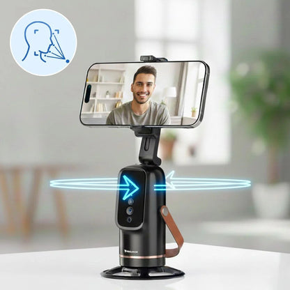 حامل الهاتف الذكي بزاوية دوران 360° مع التتبع التلقائي