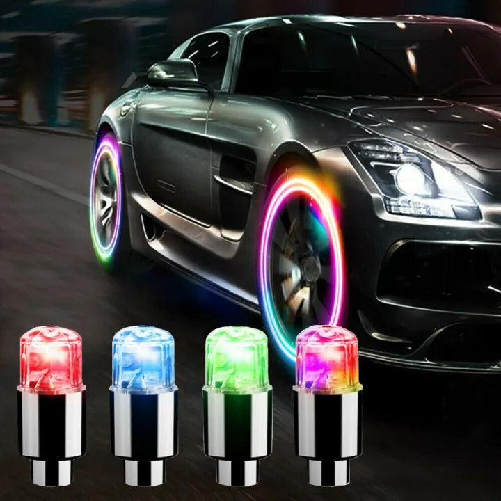 أضواء LED الذكية لصمامات إطارات السيارة – خلي سيارتك تلفت الأنظار بكل حركة